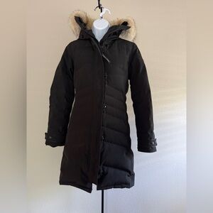 Canada Goose Loretta Black Parka with Fur Trimmed Hood